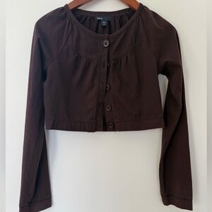 GAP GIRLS Cardigan Brown Button-Up Sweater %100 Cotton Kids Light Size XXL 14/16